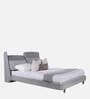 Antonio Boucle King Size Bed In Grey Finish