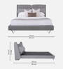 Antonio Boucle Queen Size Bed In Grey Finish