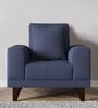 Antonio Fabric 1 Seater Sofa In Navy Blue Colour