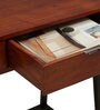 Ebony Solid Wood Study Table In Honey Oak Finish