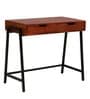 Ebony Solid Wood Study Table In Honey Oak Finish