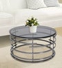 Antony Round Round Coffee Table in Matte Black Finish