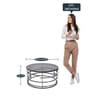 Antony Round Round Coffee Table in Matte Black Finish