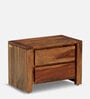Antwerp Sheesham Wood Night stand in Rustic Teak Finish