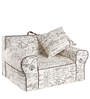 Anywhere Chair with Cushion with Black Print