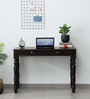 Caldwell Sheesham Wood Writing Table In Dark Mahogany Finish