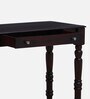Caldwell Sheesham Wood Writing Table In Dark Mahogany Finish