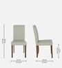 Aoki Solid Wood Dining Chair in Cocoa Cream Finish, Set of 2