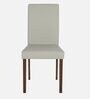 Aoki Solid Wood Dining Chair in Cocoa Cream Finish, Set of 2