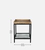 Aoric Metal End Table in Black And Brown Colour