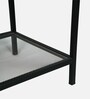 Aoric Metal End Table in Black And Brown Colour