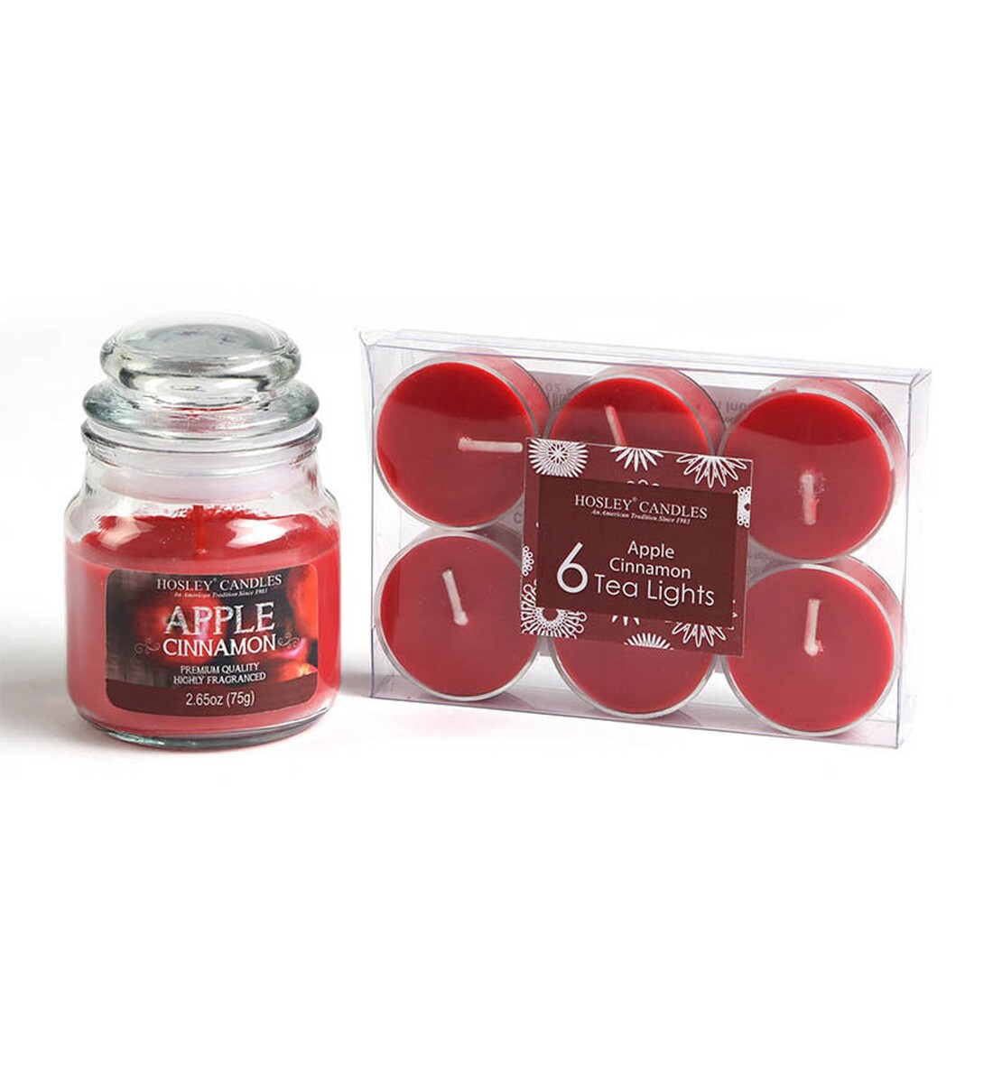 Buy Apple Cinnamon Aroma Set of 7 Scented Candles by Hosley Online