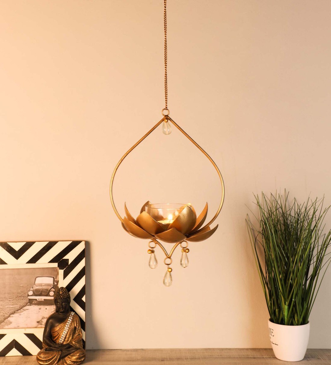 Buy Apsara Gold Iron Hanging Tea Light Holder Online Hanging Tea