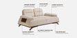 Apex Fabric 2 Seater Sofa with Adjustable Backrest in Beige Colour Apex Fabric 2 Seater Sofa with Adjustable Backrest in Beige Colour