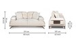 Apex Fabric 2 Seater Sofa with Adjustable Backrest  in Beige Colour