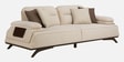 Apex Fabric 3 Seater Sofa with Adjustable Backrest  in Beige Colour