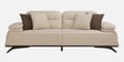 Apex Fabric 3 Seater Sofa with Adjustable Backrest  in Beige Colour