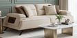 Apex Fabric 3 Seater Sofa with Adjustable Backrest  in Beige Colour