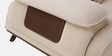 Apex Fabric 3 Seater Sofa with Adjustable Backrest  in Beige Colour