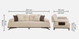 Apex Fabric 3 Seater Sofa with Adjustable Backrest  in Beige Colour