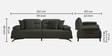 Apex Fabric 3 Seater Sofa with Adjustable Backrest in Grey Colour Apex Fabric 3 Seater Sofa with Adjustable Backrest in Grey Colour