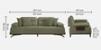 Apex Fabric 3 Seater Sofa with Adjustable Backrest in Sage Green Colour Apex Fabric 3 Seater Sofa with Adjustable Backrest in Sage Green Colour