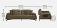 Apex Fabric 3 Seater Sofa with Adjustable Backrest in Taupe Colour Apex Fabric 3 Seater Sofa with Adjustable Backrest in Taupe Colour