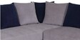 Apollo RHS Sectional Sofa with Ottoman in Grey & Blue Colour