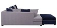 Apollo RHS Sectional Sofa with Ottoman in Grey & Blue Colour