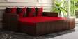 Apollo Pull-Out Sofa Cum Bed with Mattress in Red Colour