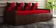 Apollo Pull-Out Sofa Cum Bed with Mattress in Red Colour