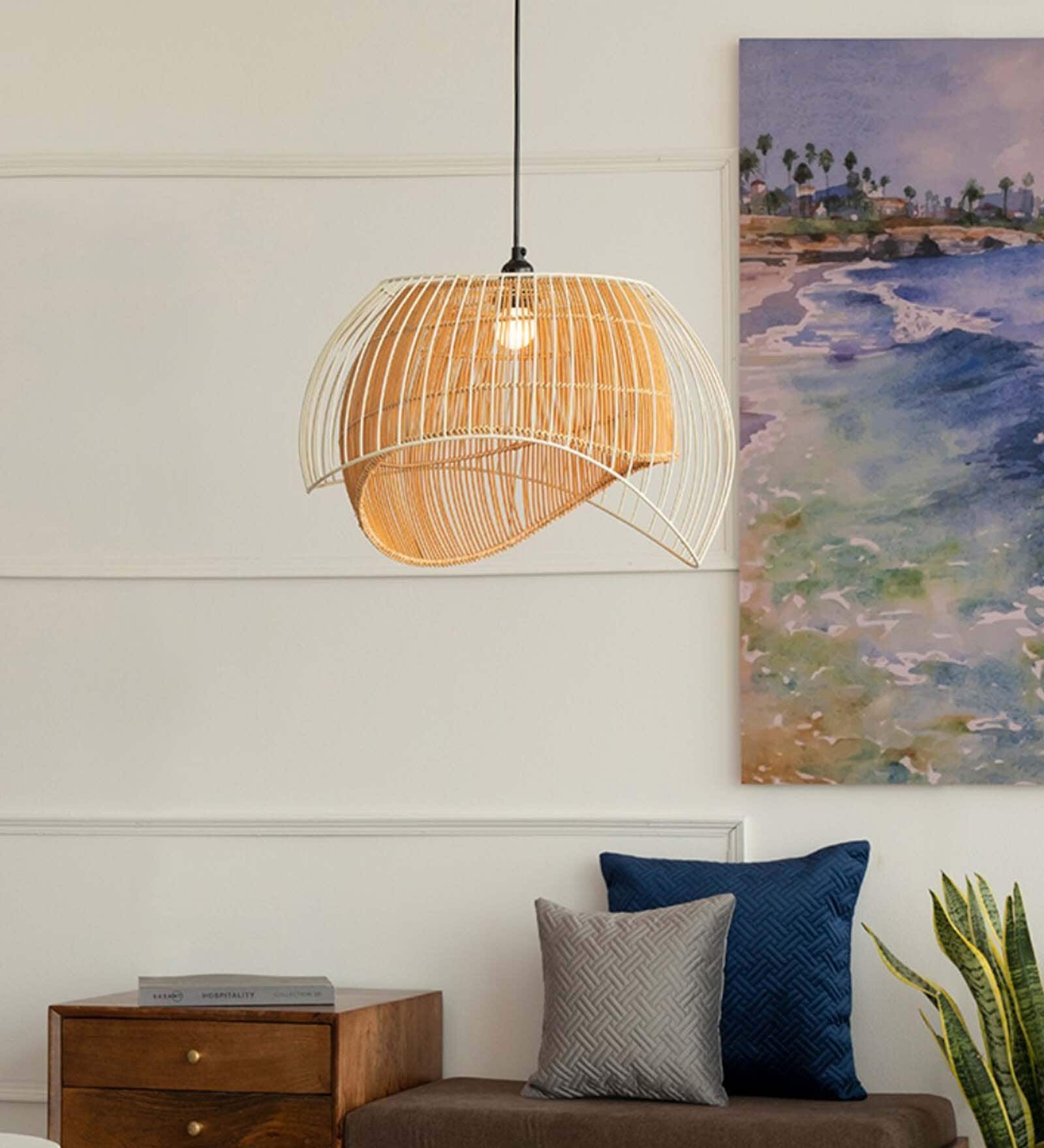 Berdy Aphro Brown Cane Hanging Light