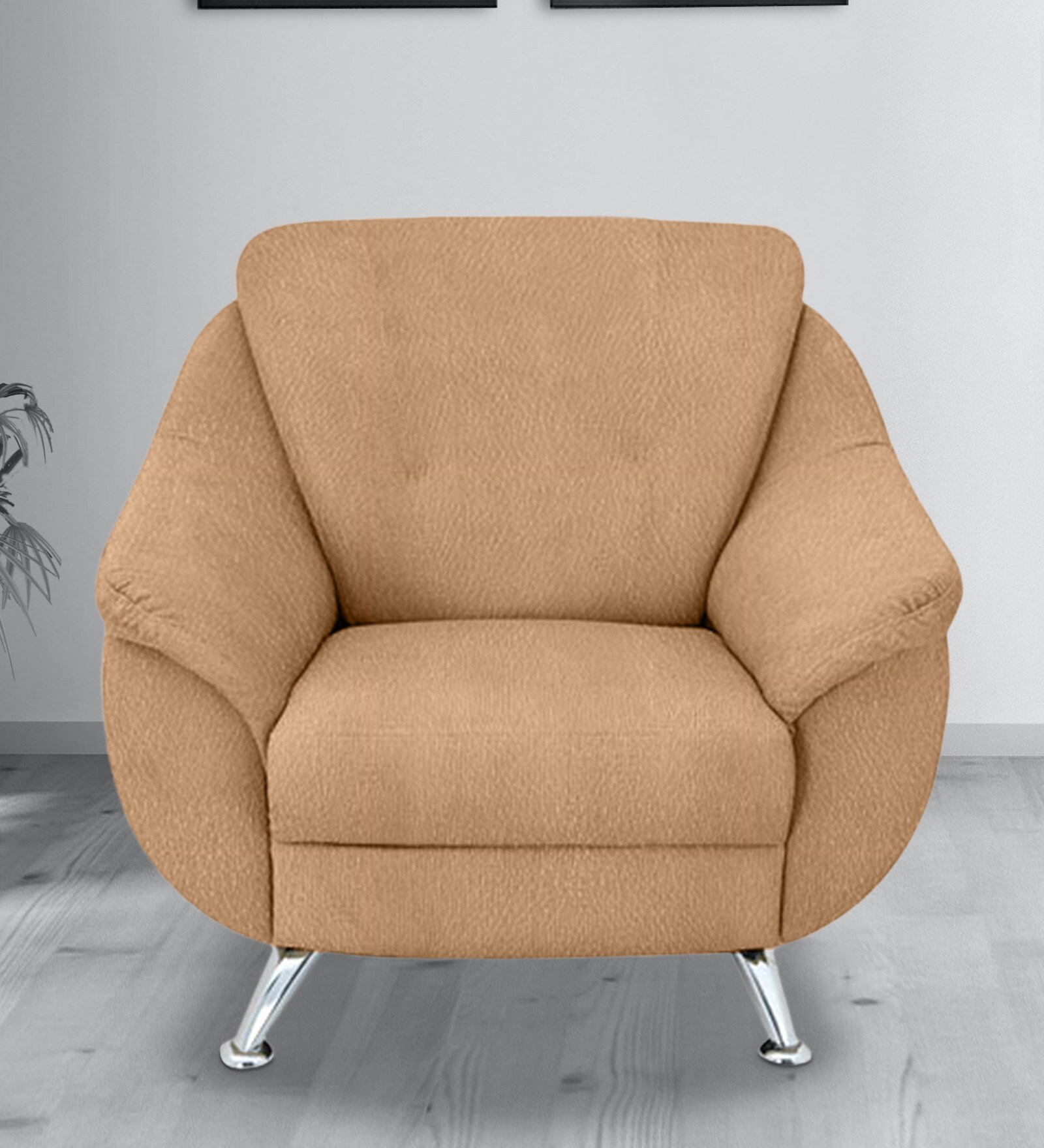 Apollo 1 Seater Sofa in Camel Colour