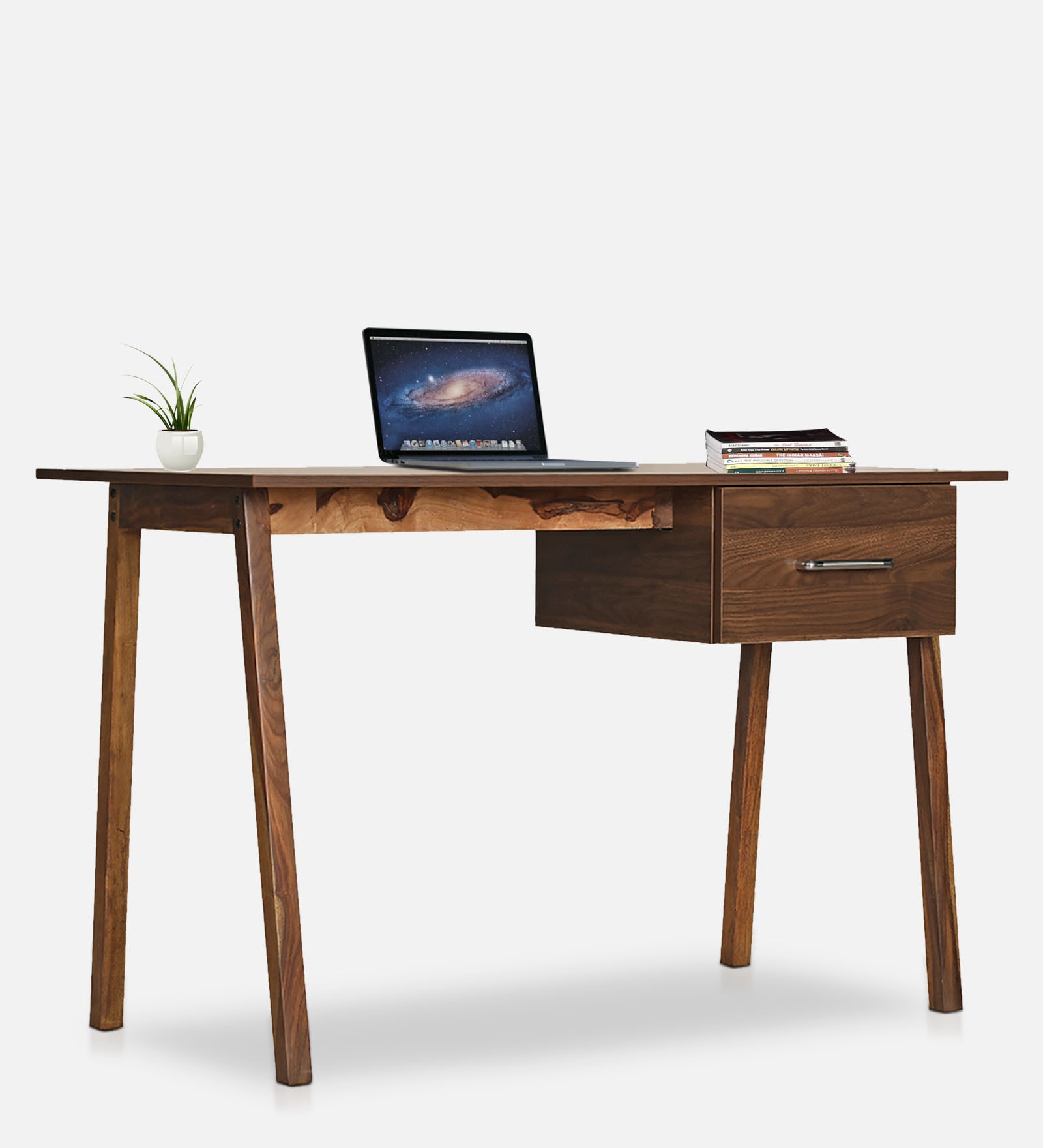 Apollo Columbian Wood Study Table in Brown Matte Finish