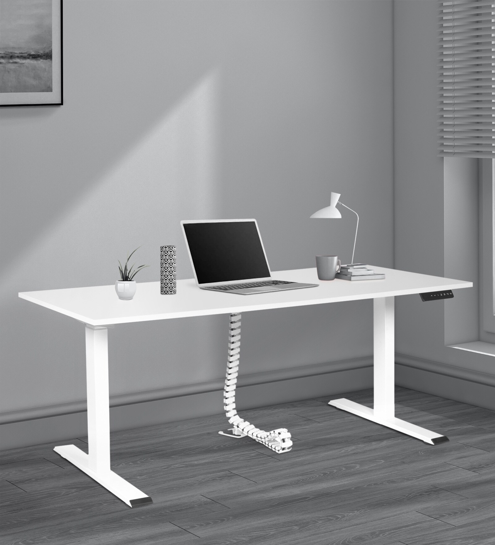 Apple Flexi Mini Study Table with Motorized Height Adjusting Feature