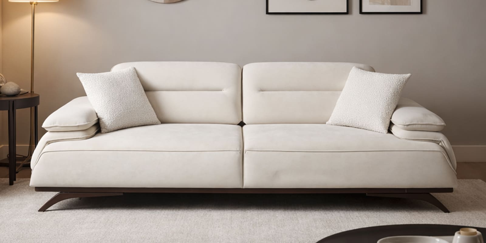 Apex Fabric 3 Seater Sofa with Adjustable Backrest in Beige Colour Apex Fabric 3 Seater Sofa with Adjustable Backrest in Beige Colour