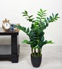 Green Fabric Artificial Emerald Palm Plant with Pot