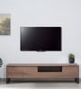 Apartment Solid Wood TV Console in Walnut Finish with Storage