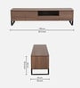 Apartment Solid Wood TV Console in Walnut Finish with Storage