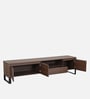 Apartment Solid Wood TV Console in Walnut Finish with Storage