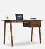 Apollo Columbian Wood Study Table in Brown Matte Finish