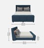 Apollo Plus Fabric King Size Bed in Light Blue Colour