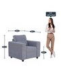 Apple Fabric 1 Seater Sofa in Grey Colour
