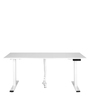 Apple Flexi Study Table with Motorized Height Adjusting Feature in White Finish