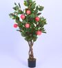 Artificial Apple Plant with Red Fruits with Black Pot