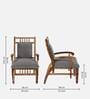 Appleby Teak Wood Arm Chair In Rustic Teak Finish