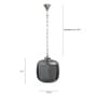 Ebenezer Appleton Black Glass Hanging Light