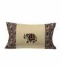Cream Jaipuri Hand Made Embroidery Patch Work 240 TC Cotton 1 Single Bedhseet with 1 Pillow Cover