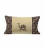 Cream Jaipuri Hand Made Embroidery Patch Work 240 TC Cotton 1 Single Bedhseet with 1 Pillow Cover