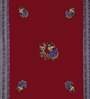Maroon Jaipuri Hand Made Embroidery Patch Work 240 TC Cotton 1 Single Bedhseet with 1 Pillow Cover